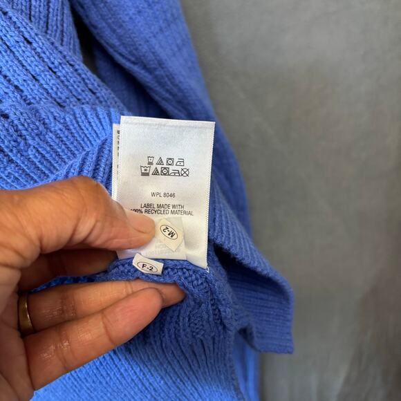 On 34th Sweater Crewneck Fisherman Cable Knit Sweater NWT Pullover Preppy Sail - Picture 5 of 14